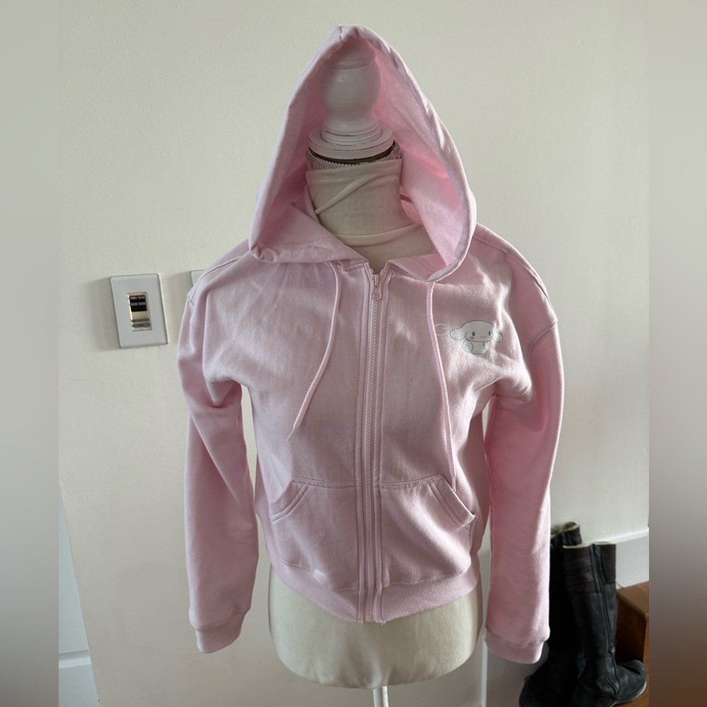 Cinnamoroll Sanrio Pink Zip-Up Hoodie Hello Kitty & Friends Size Extra Small - Picture 1 of 4